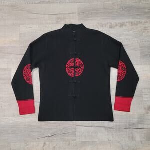 Gardy 100% Yak Wool Mandarin Collar Asian Inspired Jacket Size Small Relaxed Top